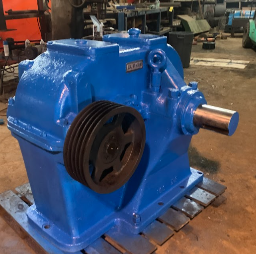 A blue colored machine meant for mining.